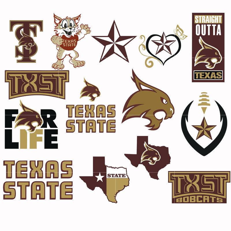 Texas State Bobcats svg, png, dxf, eps file NCAA0000277