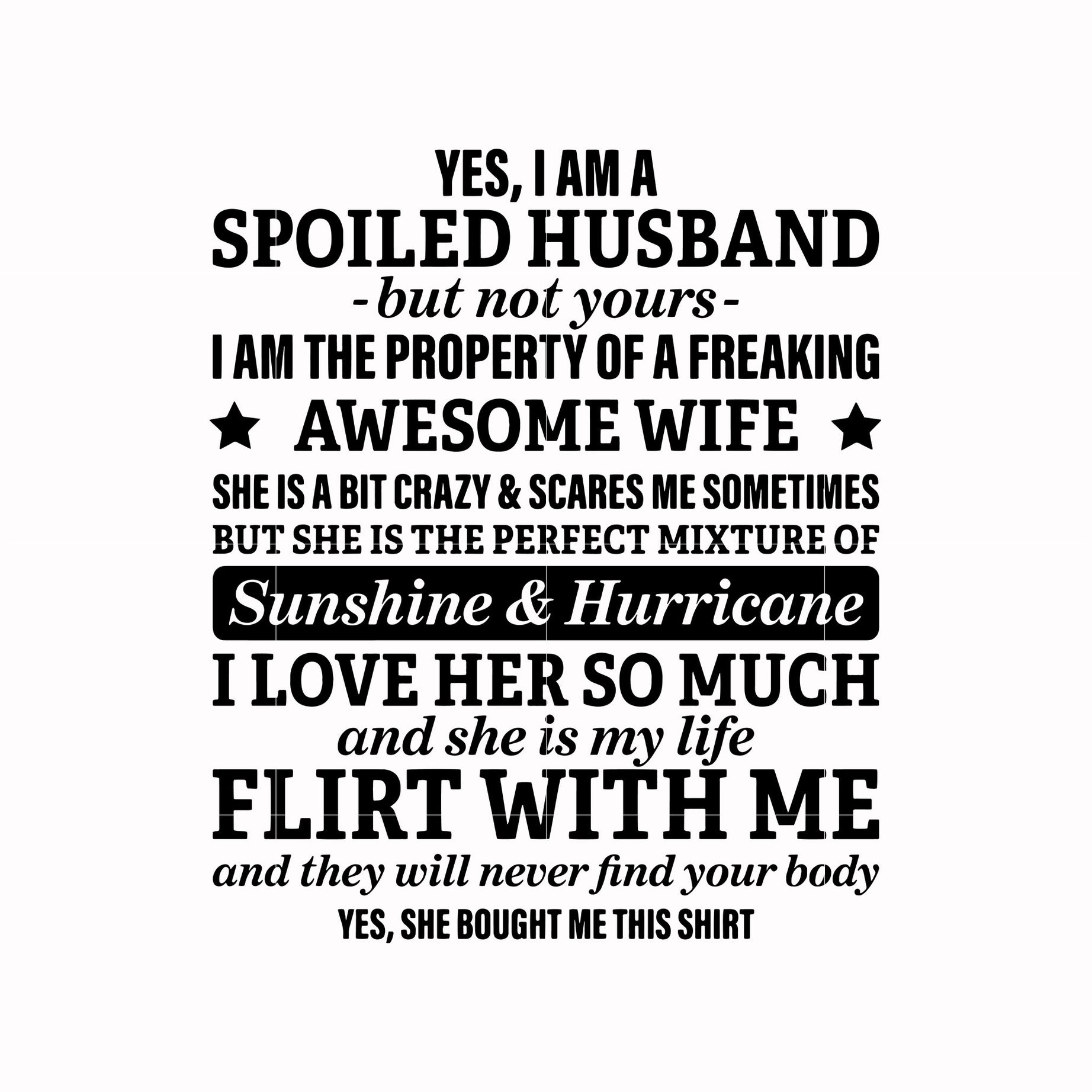 Yes, I am a spoiled husband svg, png, dxf, eps, digital file FTD152