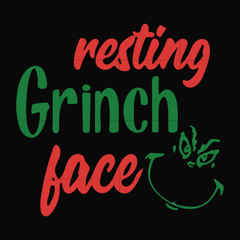 Resting Grinch face svg, png, dxf, eps digital file NCRM13072027