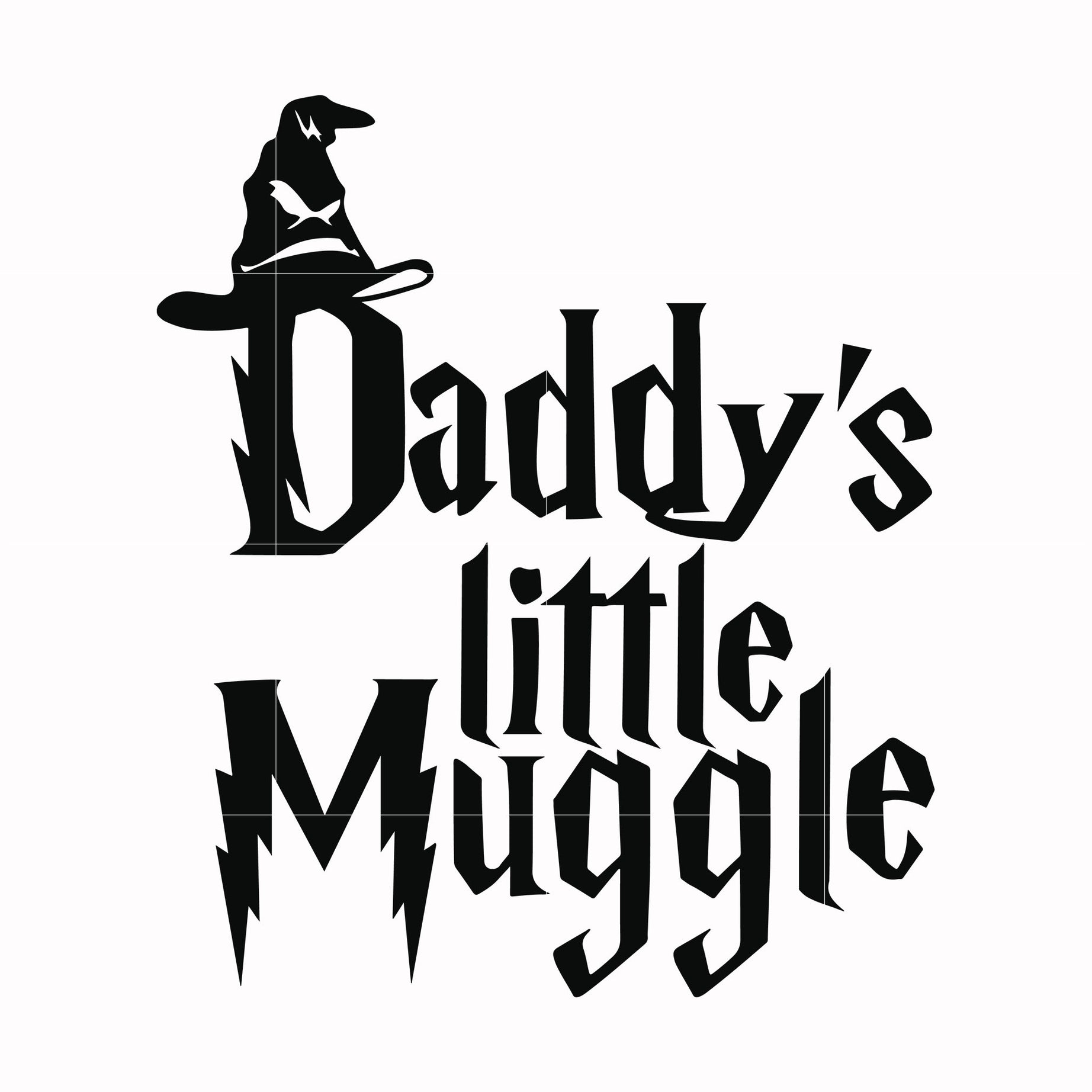 Daddy's little muggle svg, png, dxf, eps file HRPT00046