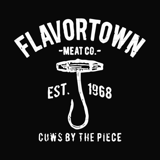 flavortown meat co. est 1968 cows by the piece svg, png, dxf, eps digital file OTH0027