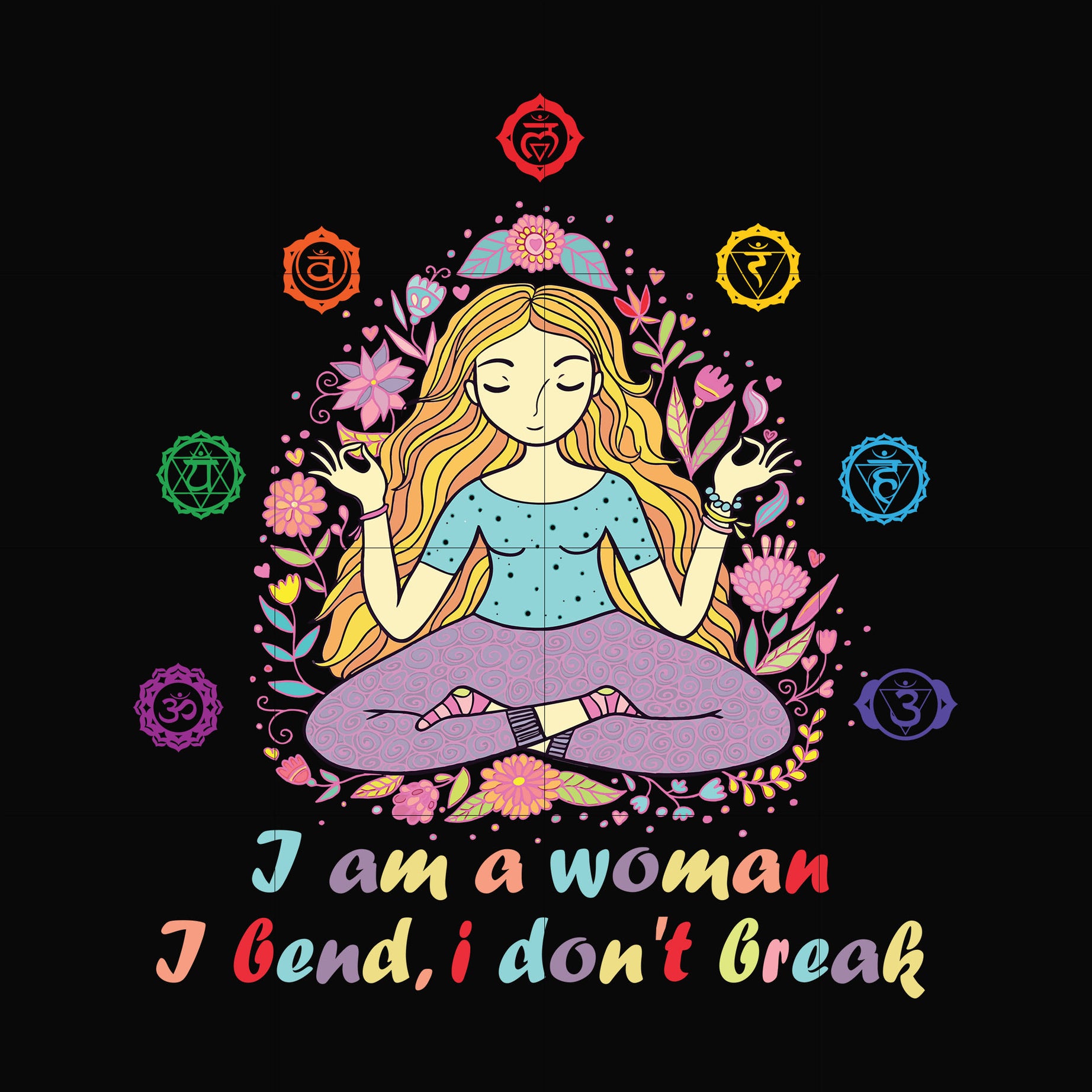 I am a woman I bend, I don't break svg, png, dxf, eps digital file TD31072038