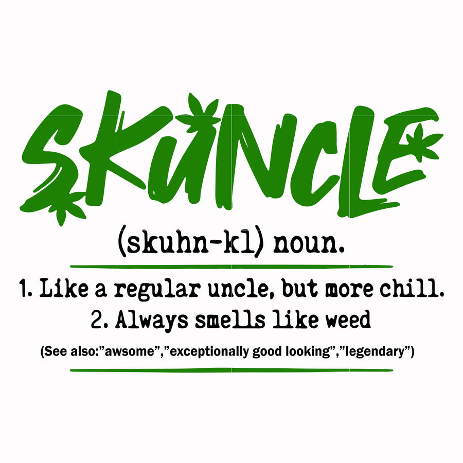 Skuncle svg, png, dxf, eps digital file TD144
