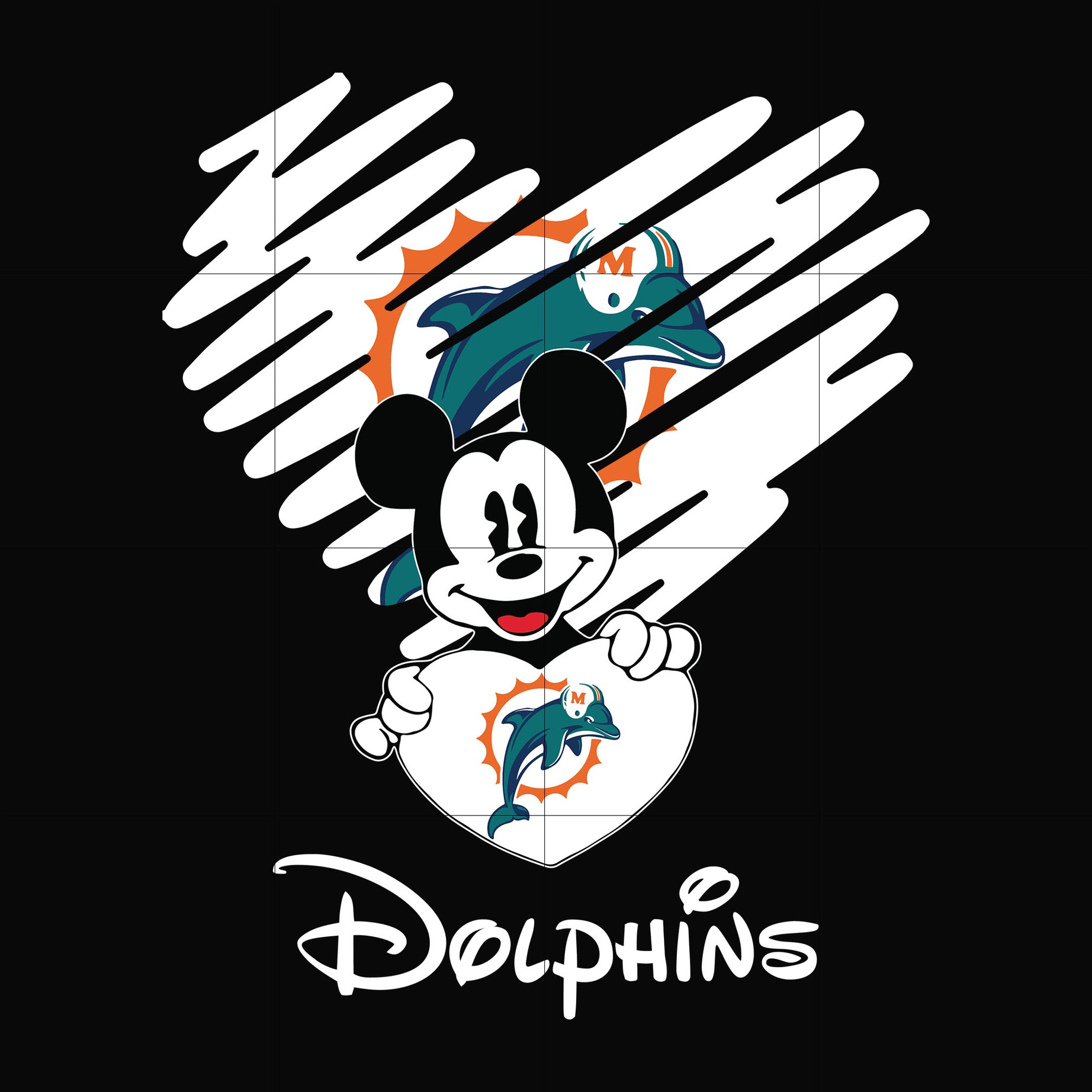 Dolphins heart svg, png, dxf, eps digital file NNFL0040