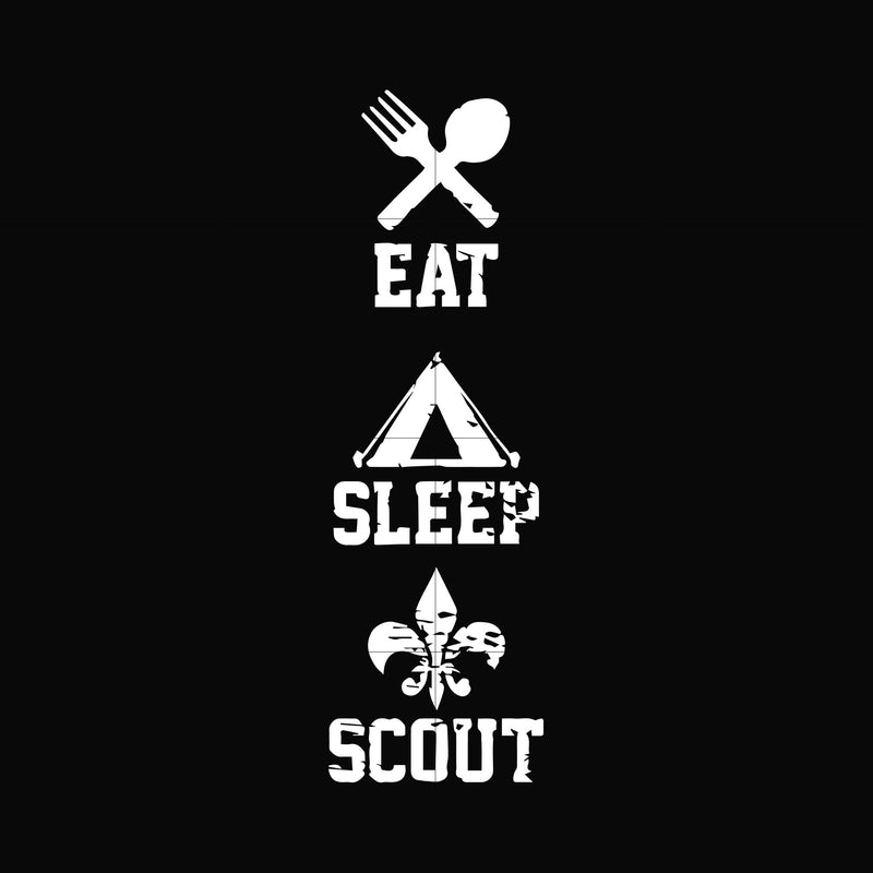 Eat sleep scout svg, camping svg, png, dxf, eps digital file CMP089