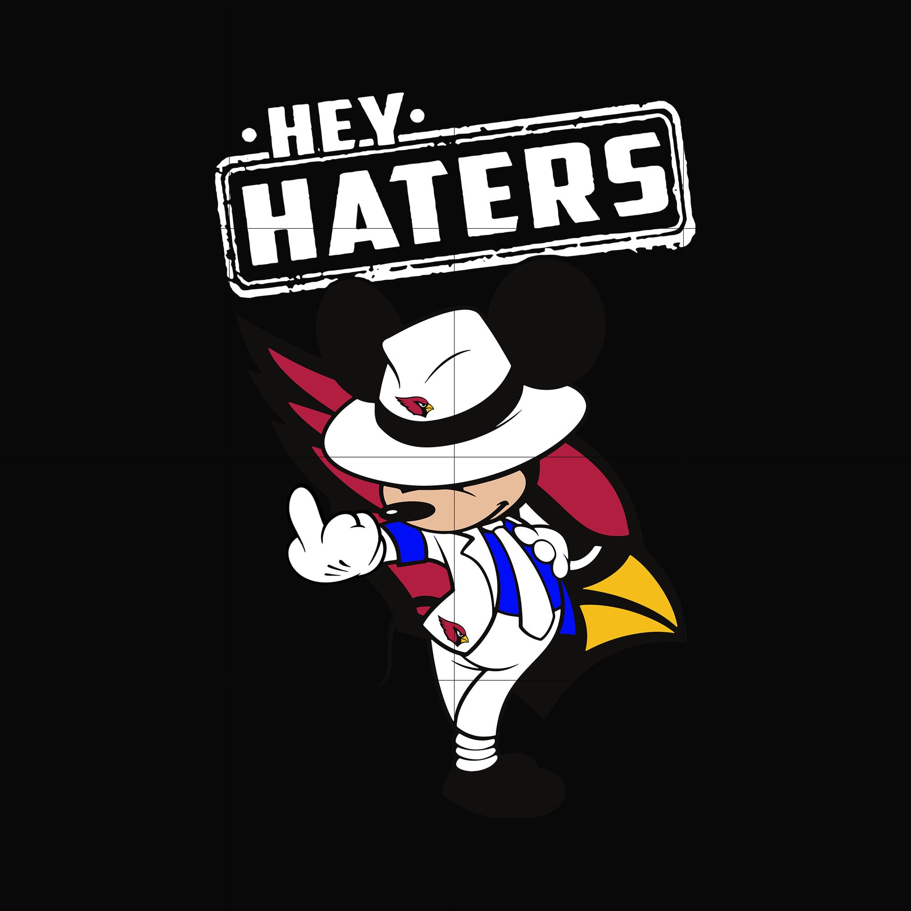 Hey haters Arizona Cardinals svg, png, dxf, eps digital file HLW0233