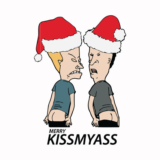 Merry kissmyass svg, christmas svg, png, dxf, eps digital file NCRM0014