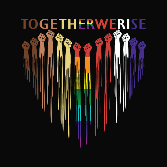 togetherwerise svg, png, dxf, eps digital file TD104