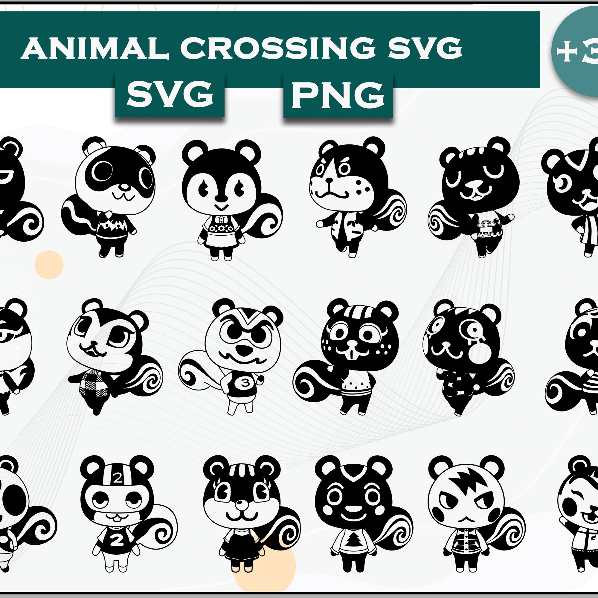 36+ Squirrels Svg Bundle, Animal Crossing Svg Bundle, Animal Crossing Svg, Cartoon svg, png digital file