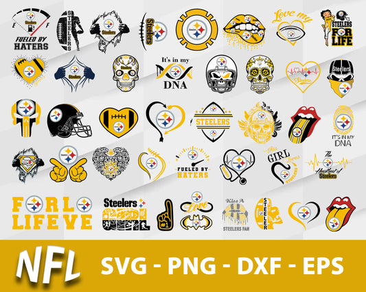 Pittsburgh Steelers Svg Bundle, Pittsburgh Steelers Svg, Sport Svg, Nfl Svg, Png, Dxf, Eps Digital File.