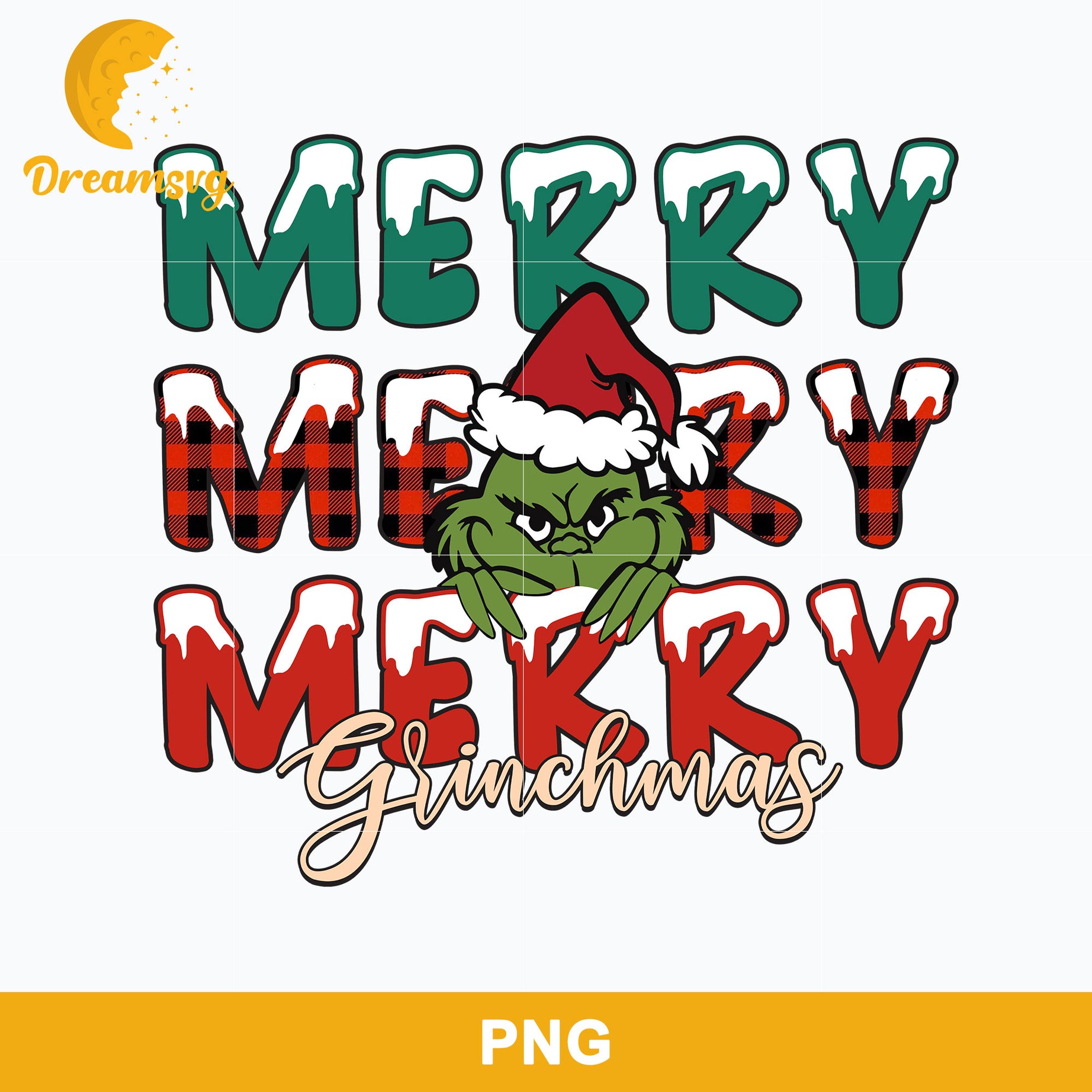 Merry Merry Merry Grinchmas PNG, Grinch Christmas PNG