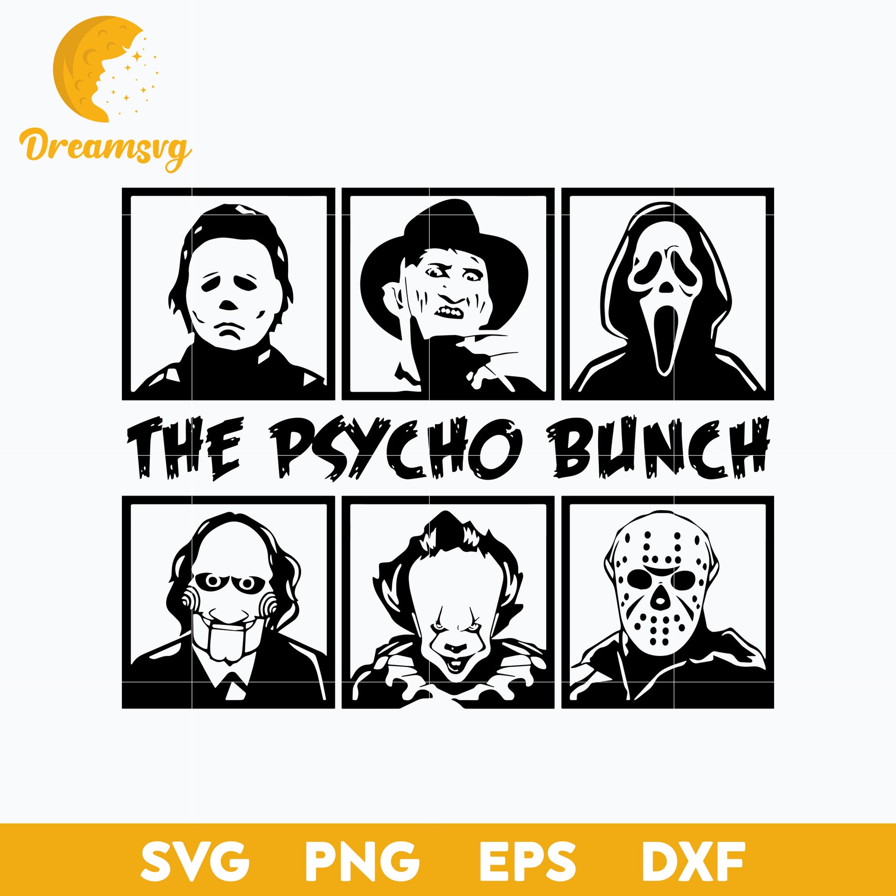 The psycho bunch svg, Halloween svg, png, dxf, eps digital file.