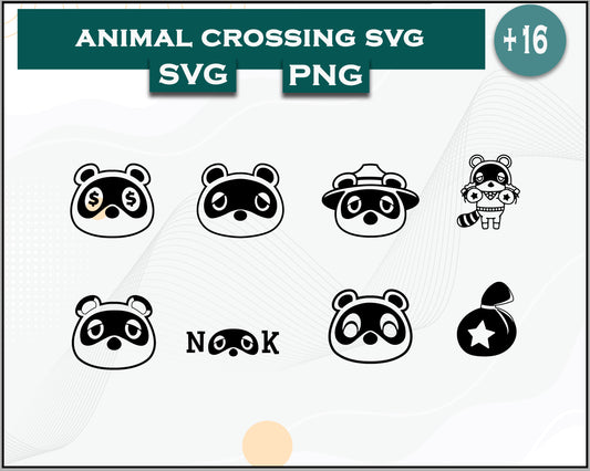 16+ Tom Nook Svg Bundle, Animal Crossing Svg Bundle, Animal Crossing Svg, Cartoon svg, png digital file